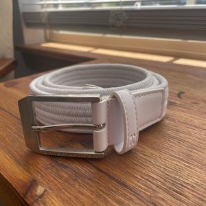 Under Armour White Braided Stretch Golf Belt Size 33